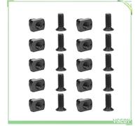 Vis et écrou M-Lok - V GEBY - Lot de 10 - Acier pur - Installation facile - Couleur noire