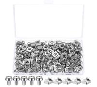 Vis et Ècrous à Cages pour Armoires Réseau, 110 Pcs/55 Set M6x16MM Écrous et Vis pour Cage pour Baie de de Serveur en Rack, Armoires de Serveurs, Écrous et Boulons Captifs
