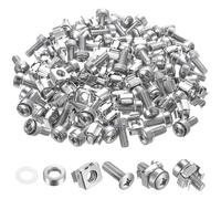 Vis et Ècrous à Cages pour Armoires Réseau, 260 Pcs/130 Set M6 Écrous et Vis pour Cage pour Baie de de Serveur en Rack, Armoires de Serveurs, Écrous et Boulons Captifs