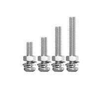 Vis et écrous à tête cruciforme en acier inoxydable 304, ensemble complet d'accessoires, boulons et kits, longs, M3M4M5M6(M4*18 (20套))