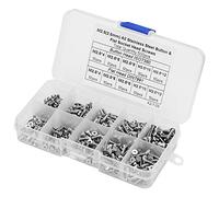 Vis et écrous, Vis à Tête Creuse 1 Boîte M2.5 * 4 M2.5 * 6 M2.5 * 8 M2.5 * 10 M2.5 * 12 500 Pièces Bouton Ttête Plate Jeu de Vis à Six Pans Creux