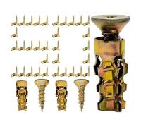 Vis expansibles pour bois - Fixations Métalliques Courtes D'Expansion | kit de vis pour réparation filetage charnière meuble - pour maison travaux porte garage meubles cloison et bois