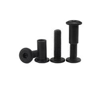 Vis femelle noire M6 for verrouiller la vis, écrou, vis bout à bout(20mm(20pcs))