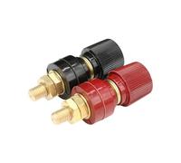 Vis filetées for bornes de connexion de fils M5, M6, M8 et M10, noires et rouges, ensemble de pinces à souder for onduleur, alimentation électrique, connexion de bornes de batterie(M10 Set,5 pairs)