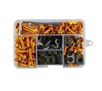 Vis Fixation Carenage Boulons Kit De 177 Vis Boulons Écrous Clips pour Carénage pour Pare-Brise De Moto pour Piaggio Vespa GTS 300 Vis Et Fixations(Or)