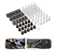 Vis Fixation Carenage Pour CBR 600 F4i F4 F3 F2 250 1100xx CBR250R CBR300R CBR500R Vis De Carrosserie Boulons Et Écrous Pare-brise Moto(Silve)