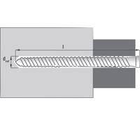 Boîte 50 Vis fixation directe RX 7.5x150 mm SCELL-IT - Tête ronde fine - 6 pans creux - RX150
