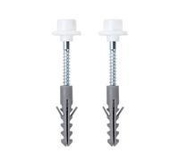 Vis Fixation WC,Fixation WC sur Pied Toilet,Kit Fixation WC au Sol,2 Pièces | Chevilles en Acier au Carbone pour WC et Bidet à Plancher,Kit de Fixation pour Cuvette de WC,Accessoires de Salle de Bain