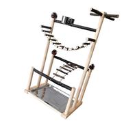 Vis fixe pour entraînement d'oiseaux, structure en bois naturel, base amovible pour perroquet, activité physique, interaction avec branche naturelle, jouet d'oiseau pour l'exercice