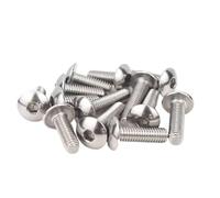 Vis hexagonale à tête plate en acier inoxydable | Compatible avec les motos, scooters, quads et cyclomoteurs : cache en plastique M6 (6 mm) et M5 (5 mm).(M6)
