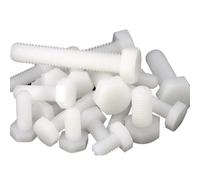 Vis hexagonale en Nylon blanc M4 M5 M6 M8 M10, 10 à 100 pièces, en plastique isolé, filetage métrique, boulon à tête hexagonale externe, longueur 6~50mm(M8x15mm-20pcs)