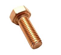 Vis hexagonale extérieure en cuivre pur T2, boulon conducteur en cuivre rouge violet Double tête U M4 M5 M6 M8 M10 M12 M16 1/2 pièces(16mm,M6 (1Pcs))