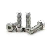 Vis hexagonales à profil bas en acier inoxydable M2 .5 M3 M4 M5 M6 M8 M10 M12 304, boulons à tête fine Ultra-longs, attaches à tête courte(4mm,M2.5X50PCS)
