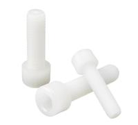 Vis Hexagonales En Nylon M3 M4 M5 M6 M8 M10 M12, 10 À 200 Pièces, Tête Six Pans Creux Blanche, Tasse Moletée, Boulon Plastique D'isolation(White 25mm,M5 (50pcs))