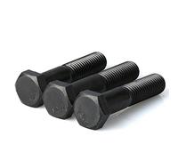 Vis hexagonales externes M16 Boulons de grade 12,9, vis hexagonales haute résistance, dents pleines, demi-dents, vis noires allongées-M16x150 demi-dents (1 pièce)