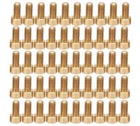 Vis Hexagonales, Vis M6 Outils de Quincaillerie de Fixation en Cuivre 50 Pièces Capuchon Vis à Six Pans Creux Vis à Tête Creuse Fournitures Industrielles M6 (M6*12MM)