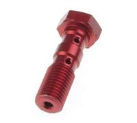VIS HYDRAULIQUE POUR LIGNES DE FREIN M10X1.25 DOUBLE ROUGE (OFFRE SPÉCIALE)