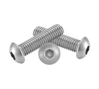 Vis Inox À Métaux Tête Bombee Six Pans Creux M8 x 50mm : 5pcs (TBHC) | Hexagonale Cylindrique - Acier Inoxydable Metal A2 | Visserie Bricolage Réparation Pour Usage Exterieur-Interieur