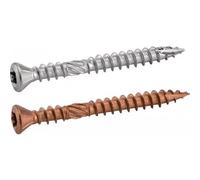 Boîte de 100 vis terrasse à tête fraisée bombée Torx double filetage A4 5 x 70 mm ACTON 643275X70