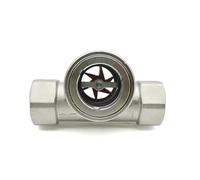 Vis intérieure BSPT 1/4 "3/8" 1/2 "3/4" 3/4 "1" 1-1/2 "2", indicateur de débit verre vue fenêtre en acier inoxydable 304 avec turbine(SUS304,1/4")