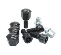 vis jante Compatible avec VW pour Golf 6 pour LAVIDA pour T&iguan pour CC pour Passat pour Polo pour beetle pour J&etta M14x1.50mm 1.5 Verrous de roue Boulon Écrou de roue(With Black Cap)