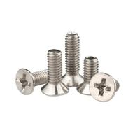 Vis KM en acier au carbone nickelé, M1.2 M1.4 M1.7 M2 M2.5 M3 M4 M5, vis à tête fraisée plate croisée, 20 à 1000 pièces(50mm,M3.0 (100pcs))