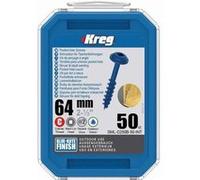Vis KREG Blue-kote - 64 mm avec filetage grossier - Boite de 50 vis - SML-C250B-50-INT