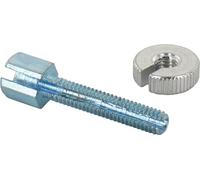 Vis longue avec écrou à oreilles - M6x30 - fendue - pour commandes de guidon (câbles Bowden) - Longueur totale 40mm - Simson - MZ