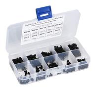 Vis M2, 300 pièces de qualité 12,9 vis à douille en alliage noir haute résistance jeu écrou hexagonal vis à six pans creux pour réparation de machines d'entretien automobile
