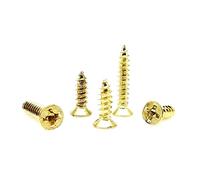 Vis, M2 .6 M3 Doré Argent Bronze Noir Longueur 4-16 mm 4 Couleurs Acier Phillips Plat Tête Fraisée à Bois Autotaraudeuses - 200 pcs (Couleur :, Taille 2x6mm)(Golden,2.6x8mm)