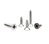 Vis, M2 .6 M3 Doré Argent Bronze Noir Longueur 4-16 mm 4 Couleurs Acier Phillips Plat Tête Fraisée à Bois Autotaraudeuses - 200 pcs (Couleur :, Taille 2x6mm)(Silver,2x4mm)