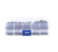 Vis M3 à Tête Ronde Cruciforme avec Rondelle, 300 Pièces en Acier au Carbone, Assortiment de Boulons - Haute Durabilité, Boîte de Rangement Transparente, Usage Industriel et