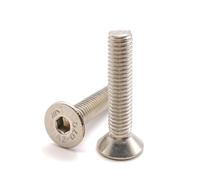 Vis M5x25 mm Tête Fraisée BTR en acier INOX A2 | Ø 5x25 mm - M5 x 25mm | Vis FHC à 6 pans creux (clé allen) ISO 10642 / DIN 7991 | Vis inoxydable A2 (V2A/304) : LOT DE 20 Pcs - Premium Fixation