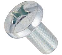 Vis machine en acier, finition plaquée zinc, tête cylindrique, clé cruciforme, conforme à la norme ASME B18.6.3, longueur 7/16", filetage total 8-32 UNC (lot de 100)