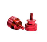 Vis mécanique Lot de 10 vis moletées en aluminium colorées M3/M4, 6 mm/8 mm, fiables, for panneau latéral boîtier PC(Red,6MM*M3)