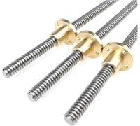 Vis mère, 2 pièces T10, tige trapézoïdale, pas de 2 mm, 2 mm, vis à mouvement linéaire for imprimante 3D avec écrou T10, longueur 150/200/250/300/400/500/600 mm(600mm)