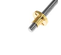 Vis mère T10 en acier inoxydable 304 avec écrou en laiton - Pas de 2 mm, pas de 8 mm for imprimantes 3D et guides linéaires(450mm with Nut)