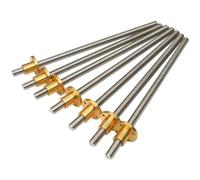 Vis Mère T12, Vis Trapézoïdale En Acier Inoxydable Avec Écrou En Cuivre, Pas De 2 Mm, Longueur 2 Mm, Tige Trapézoïdale For Imprimante 3D 100-1000 Mm, 1 Pièce(300mm)