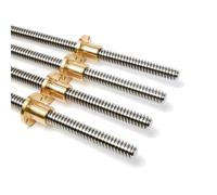 Vis Mère T12, Vis Trapézoïdale En Acier Inoxydable Avec Écrou En Laiton, Pas 2 Mm/3 Mm, Plomb 2 Mm/8 Mm/10 Mm/12 Mm, Tige Trapézoïdale For Imprimante 3D, 1 Pièce ( Color : Pitch 2 lead 10mm , Size : 1