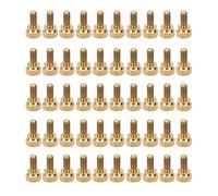 Vis moletée à Tête Plate en Cuivre Pur 50 Pièces, Vis à Tête Ronde Antidérapante - Haute Résistance à la Corrosion, Finition Lisse, Parfaite pour Applications Industrielles (M5*12mm)