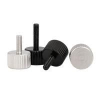 Vis moletée à tête plate M3 for boîtier d'ordinateur(M3x10mm Black,5Pcs)