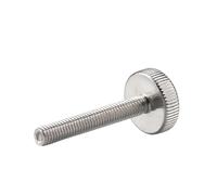 Vis Moletée Boulon à tête plate en acier inoxydable M2-M10 DIN653 304, 5 pièces, serrage la main, vis pouce, boulon for mur rideau verre