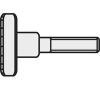 Vis moletée TOOLCRAFT 194767 M5*12 D464-5.8:A2K 10 pc(s) M5 12 mm tête moletée acier N/A