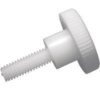 Vis moletée TOOLCRAFT 830396 10 pc(s) M5 10 mm tête moletée plat plastique, Polyamide N/A