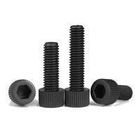 Vis MoletéEs 5 à 50 vis à tête hexagonale creuse moletée en nylon noir/blanc for usage isolant(Black,8MM_M5 (20PCS))