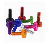 Vis moletées à tête plate en alliage d'aluminium anodisé coloré for boîtier d'ordinateur, 10 pièces/5 pièces M6 x 30 mm/20 mm/15 mm/10 mm(Sky Blue,M6x10mm 5Pcs)