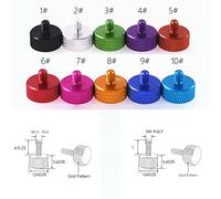 Vis moletées à tête plate M3.5/M4 en aluminium anodisé coloré - 10 couleurs, 4,5-25 mm, for le modding de boîtiers PC(1,16mm)