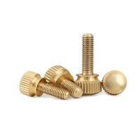 Vis moletées en laiton - Tête haute à double étape for boîtier d'ordinateur(M8x30mm(2pcs))