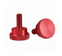 Vis moletées M6 x 15 mm, boulons de bouton de poignée en alliage d'aluminium for poignée de porte 2 pièces(Dark Red)