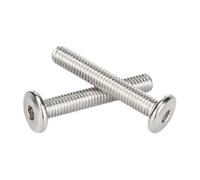 Vis MoletéEs Vis à tête Allen A2 M4 M5 M6, rivets en acier inoxydable 304, boulons à six pans creux et joint plat(12mm,M4-10Pcs)